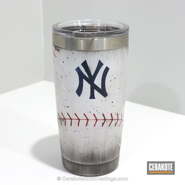 Cerakoted New York Yankees Themed Tumbler