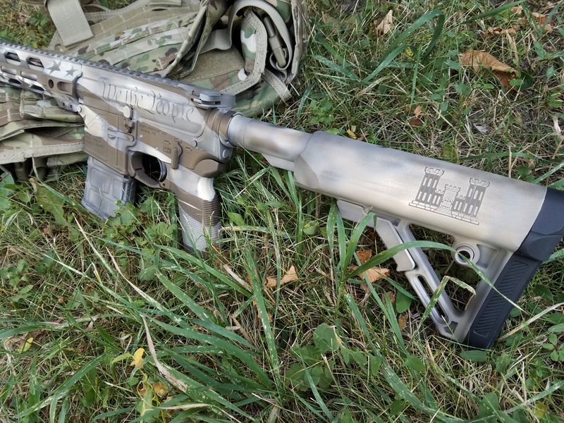 Distressed Rifles Distressed Tactical Rifle done in a Constitution Themed Cerakote Finish ...