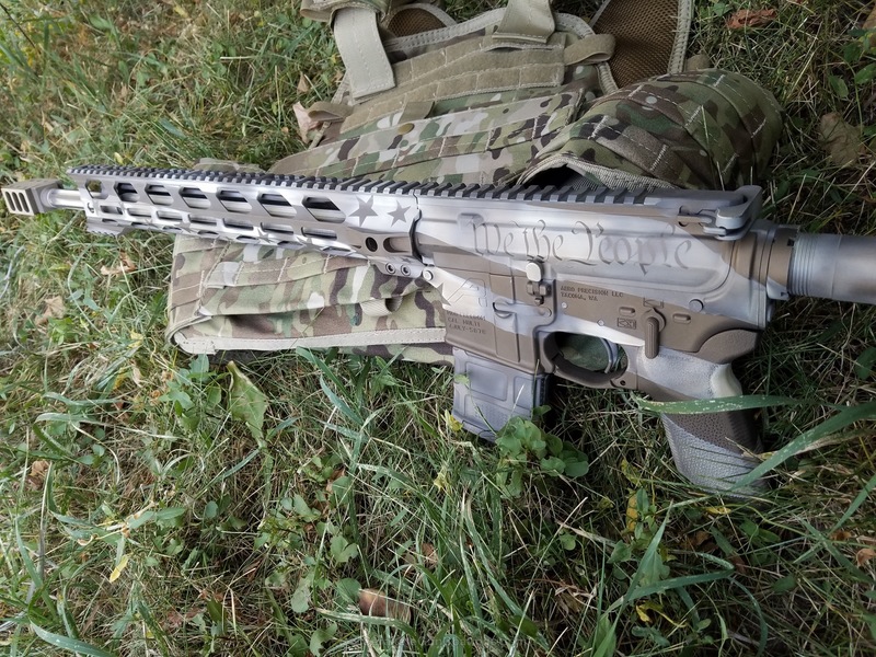 Distressed Rifles Distressed Tactical Rifle done in a Constitution Themed Cerakote Finish ...