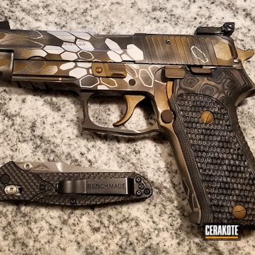 Cerakoted Sig Sauer P220 Handgun In A Custom Camo Finish