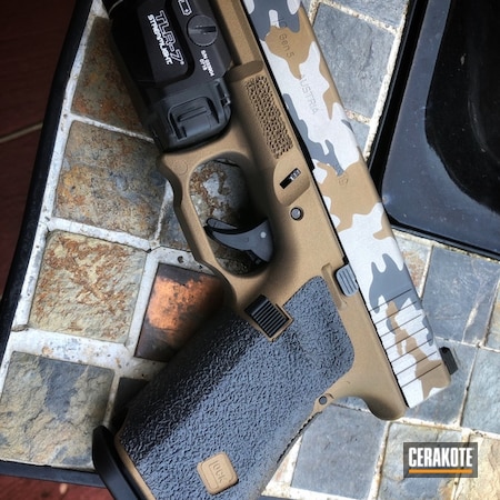 Powder Coating: Glock,Pistol,Glock 19,Camo,Sniper Grey H-234,Burnt Bronze H-148,Titanium H-170