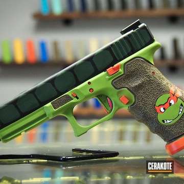 Cerakoted Ninja Turtle Themed Glock 34