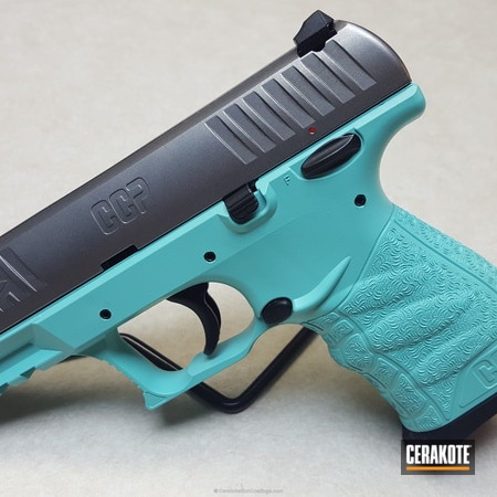 Powder Coating: Conceal Carry,Ladies,Cerakote,Handguns,Pistol,Walther,CCP,Robin's Egg Blue H-175,Walther CCP