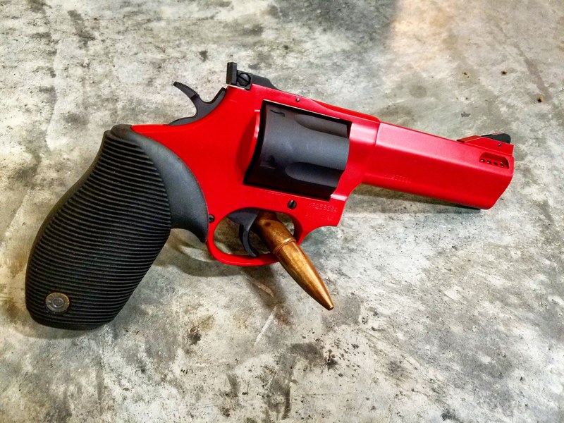 Two Toned Armor Black and S&W Red on this 44 Magnum Revolver by ...