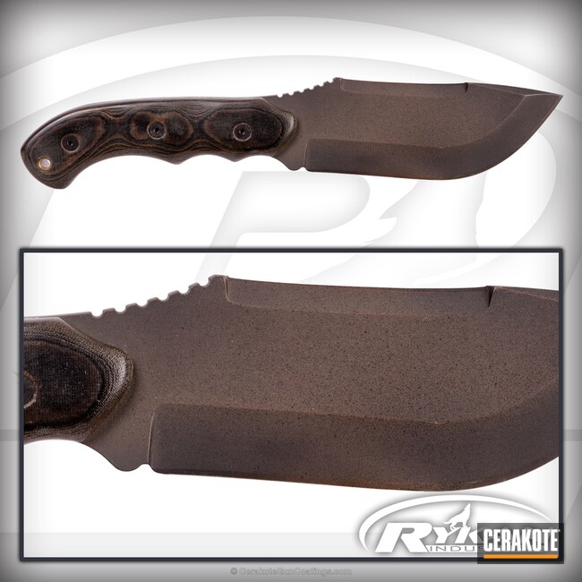 Cerakoted Splatterworn Tops Fixed Blade Knife