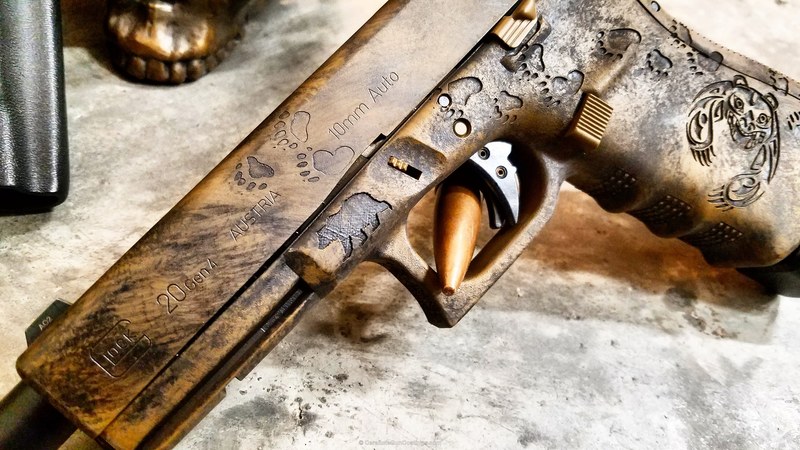 Custom Cerakote Mixed Finish on this Glock G20 Gen 4 Handgun by ...