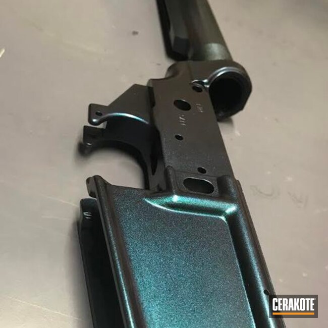 Cerakoted Ar-15 Lower Cerakoted In Armor Black Base For A Gun Candy Effect