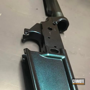 Cerakoted Ar-15 Lower Cerakoted In Armor Black Base For A Gun Candy Effect