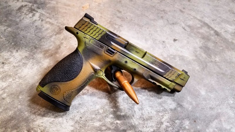 Smith & Wesson Handgun done in a Distressed Rhodesian Camo Finish by ...