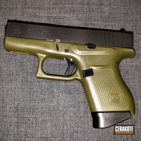 Powder Coating: Glock 43,Glock,Polymer Frame,Pistol,O.D. Green H-236