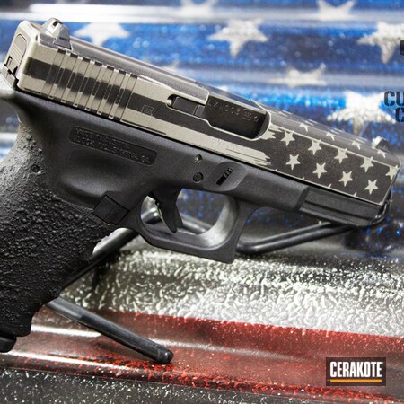 Powder Coating: Graphite Black H-146,Glock,Distressed,Glock 23,American Flag,Stainless H-152,Distressed American Flag