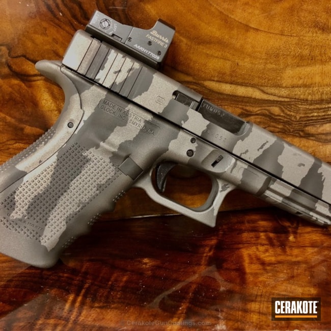 Cerakoted Graphite Black And Gun Metal Grey Cerakote Done On This Glock 21 Handgun