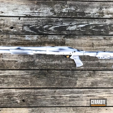 Cerakoted Remington 870 Shotgun Done In A Distressed Cerakote Finish
