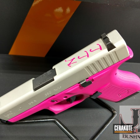 Powder Coating: Glock,Two Tone,SIG™ PINK H-224,Pistol,Shimmer Aluminum H-158,Glock 42