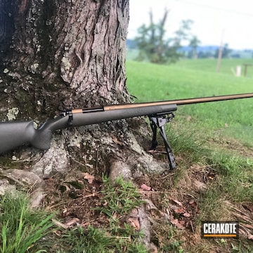 Cerakoted Bolt Action Rifle Coated In H-146 And H-148