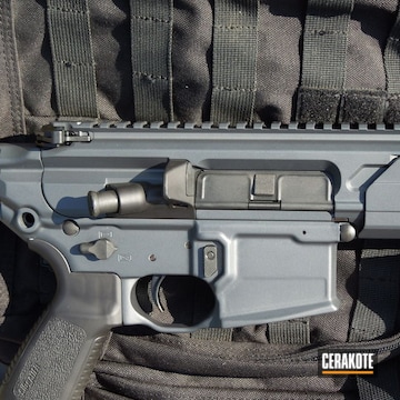 Cerakoted Sig Sauer Mcx Rifle Coated In Graphite Black And Sniper Grey