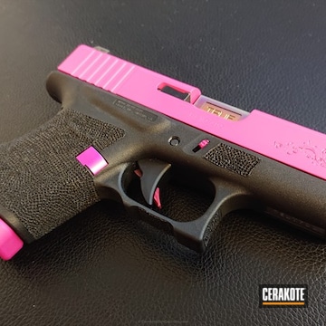 Cerakoted Zev Glock With A H-224 Sig Pink Cerakote Finish
