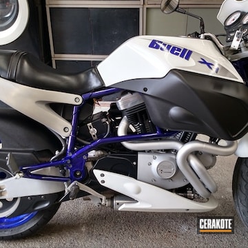 Cerakoted Buell Motorcycle Headers Coated In C-7700 Glacier Silver