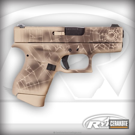 Powder Coating: Glock 43,Midnight Bronze H-294,Glock,Desert Sage H-247,Pistol,Shatter Camo,Custom