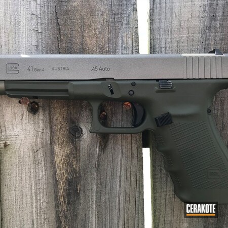 Powder Coating: Glock,Two Tone,Glock 41,Pistol,O.D. Green H-236,Stainless H-152
