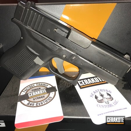 Powder Coating: Glock 43,Graphite Black H-146,Glock,Pistol,Concrete E-160G,Concrete E-160