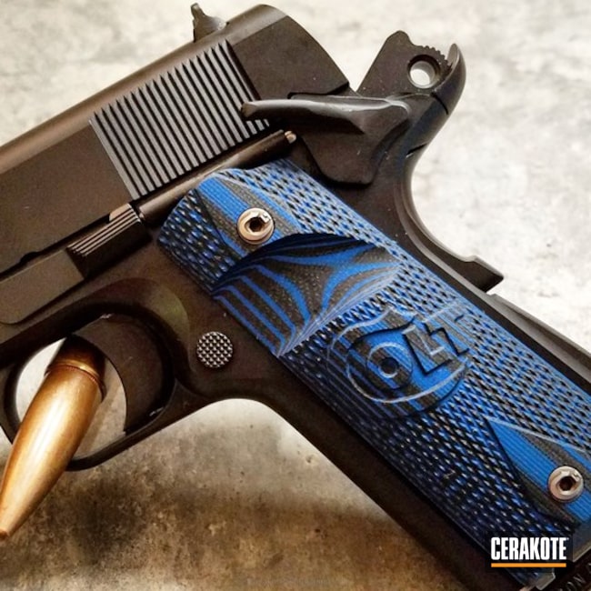 Cerakoted Cerakote H-146 Graphite Black Featured On This Custom Colt 1911