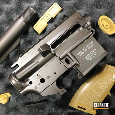 Powder Coating: Midnight Bronze H-294,Ral 8000 H-8000,Heckler & Koch,Gun Parts
