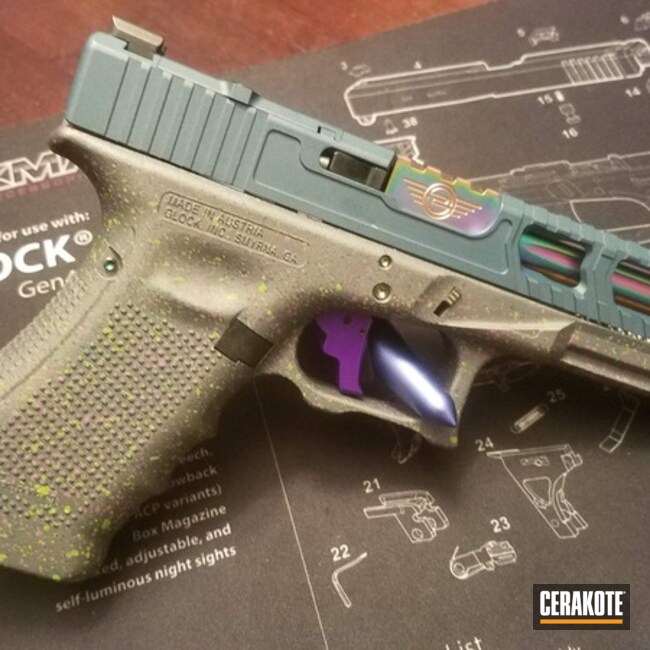 Glock Cerakoted in H-185, H-168, H-227 and H-217 by Steven Hall 