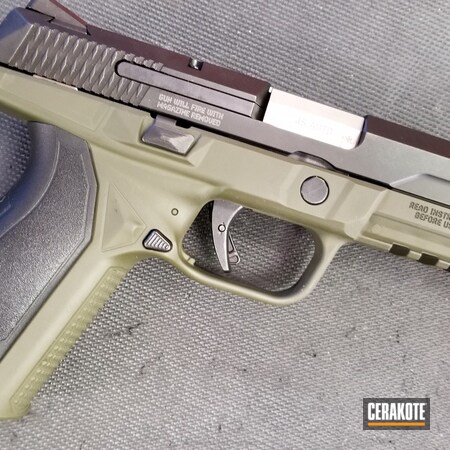 Powder Coating: Two Tone,Pistol,O.D. Green H-236,Ruger