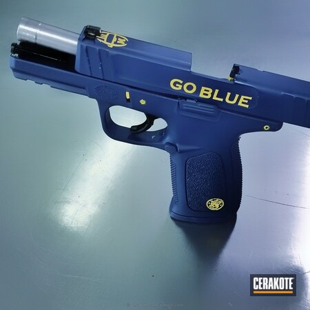Powder Coating: KEL-TEC® NAVY BLUE H-127,Smith & Wesson,Go Blue,Corvette Yellow H-144,Pistol,Theme,College Theme,U of M