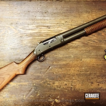 Cerakoted H-146 And H-232 On This Winchester 1897 Shotgun