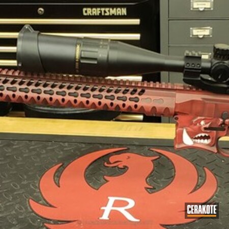 Powder Coating: Graphite Black H-146,Snow White H-136,Spike's Tactical,Tactical Rifle,FIREHOUSE RED H-216
