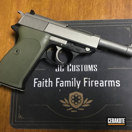 Powder Coating: Graphite Black H-146,Pistol,Walther,Forest Green H-248,Walther p1,Gun Metal Grey H-219
