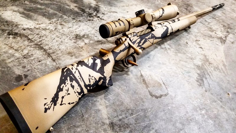 Bolt Action Rifle done in a Cerakote Jagged Camo Finish by ARMISTEAD ...