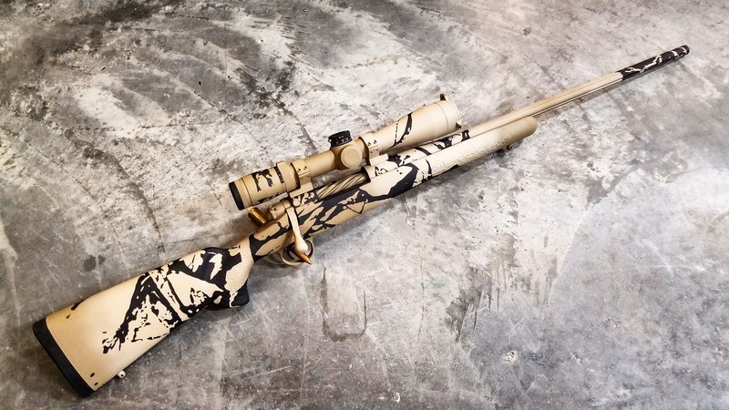 Bolt Action Rifle done in a Cerakote Jagged Camo Finish by ARMISTEAD ...