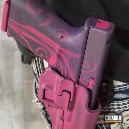 Powder Coating: Glock,Ladies,SIG™ PINK H-224,Pistol,Glock 23,Holster,Bright Purple H-217