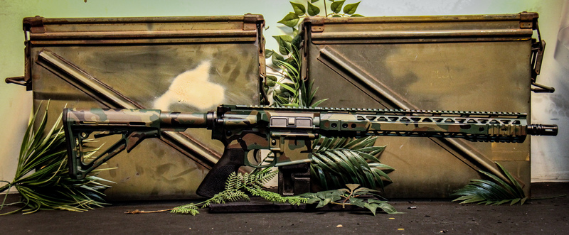 ERDL pattern on AR-15 by PAUL TEVES | Cerakote