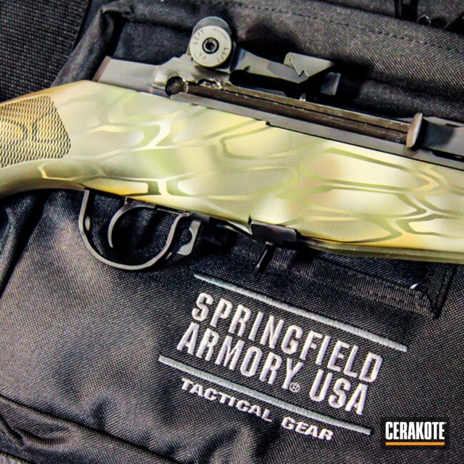 Cerakoted Springfield Armory M1a Done In Dragonskin Pattern