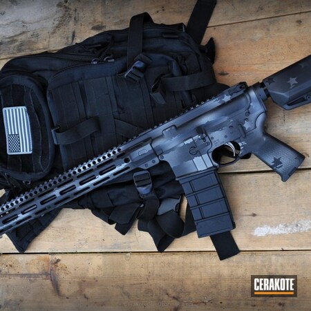 Powder Coating: Graphite Black H-146,Tactical Rifle,American Flag,Tungsten H-237,Stars and Stripes