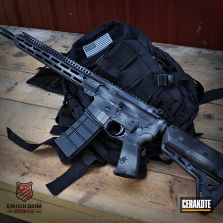 Powder Coating: Graphite Black H-146,Tactical Rifle,American Flag,Tungsten H-237,Stars and Stripes