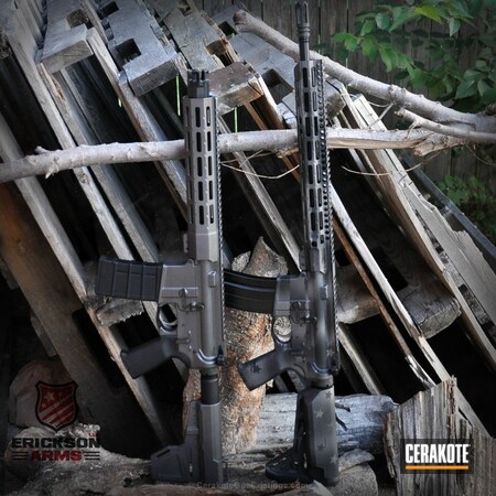 Powder Coating: Graphite Black H-146,Custom Mix,Tactical Rifle,Tungsten H-237