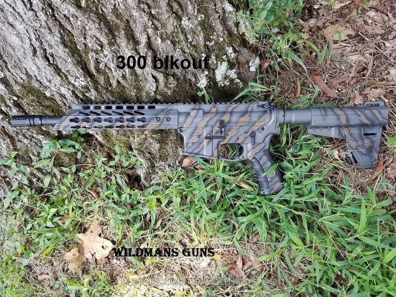 Aero Precision Rifle done in Cerakote Tiger Stripes by WEB USER | Cerakote