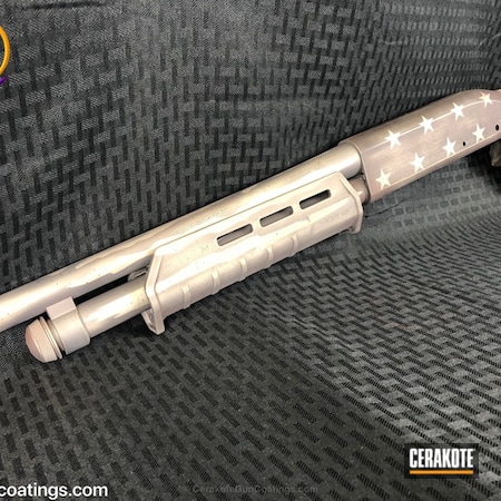 Powder Coating: Graphite Black H-146,Shotgun,Remington 870,Remington,Stars and Stripes,Titanium H-170
