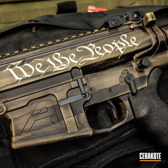 Cerakoted Wartorn We The People Themed Ar-10