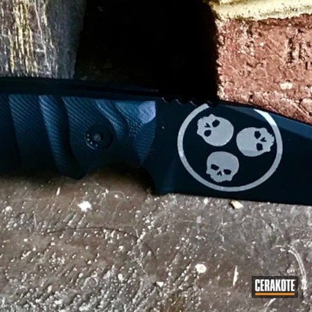 Powder Coating: Graphite Black H-146,Fixed-Blade Knife,1313tattoo,More Than Guns,Custom Logo
