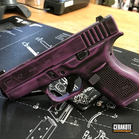 Powder Coating: Graphite Black H-146,Glock,Wild Purple H-197,Pistol,Battleworn,Glock 42