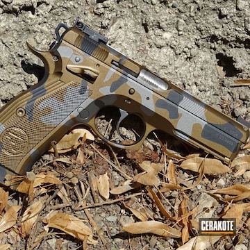 Cerakoted Cz Sp01 Handgun In A Cerakote Multicam Finish