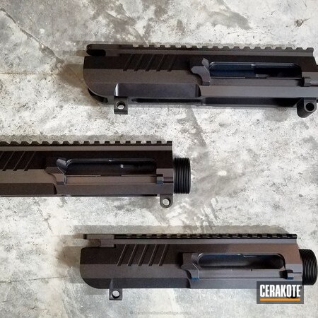 Powder Coating: Black Gold Custom Arms,Graphite Black H-146,AR-10,Upper Receiver,Gun Parts