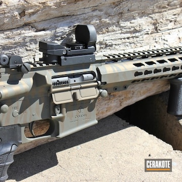 Cerakoted Cerakote Tiger Stripe Camo On This Tactical Rifle