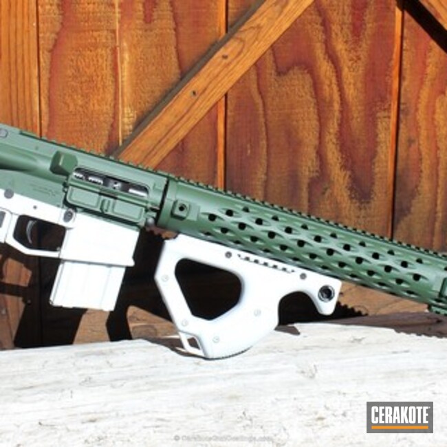 Ar 15 With Bullpup Furniture In A Cerakote Wwii Themed Finish By